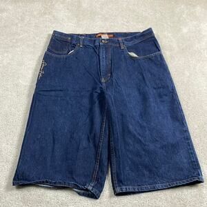 Y2K Sean John Jean Shorts Mens 38* Blue Baggy Grunge Streetwear Skater Vintage